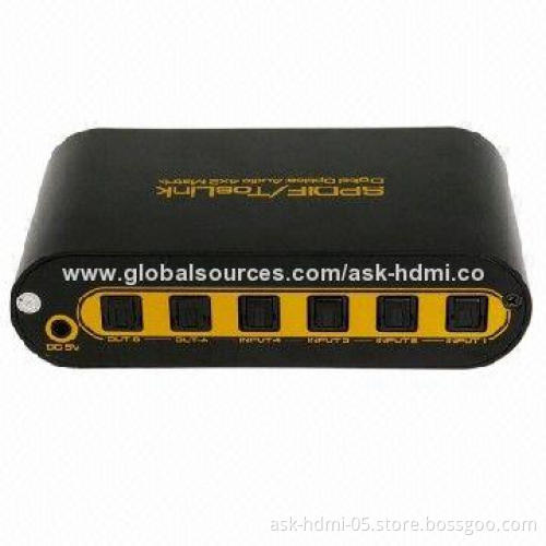 4x2 Optical Audio Matrix Switcher w/Remote Control